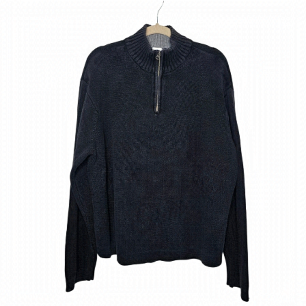 Men's Long-sleeved Pullover Heavyweight Knit Sweater, Black, XL, Old Navy